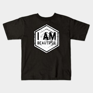 I AM Beautiful - Affirmation - White Kids T-Shirt